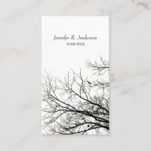 Tree Silhouettes Creative B&W business card