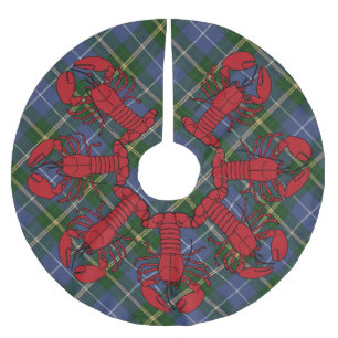 Tree skirt Christmas Nova Scotia tartan lobster