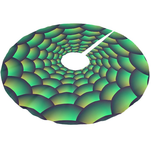 Tree Skirt  Green Ball Spiral Tunnel (Angled)