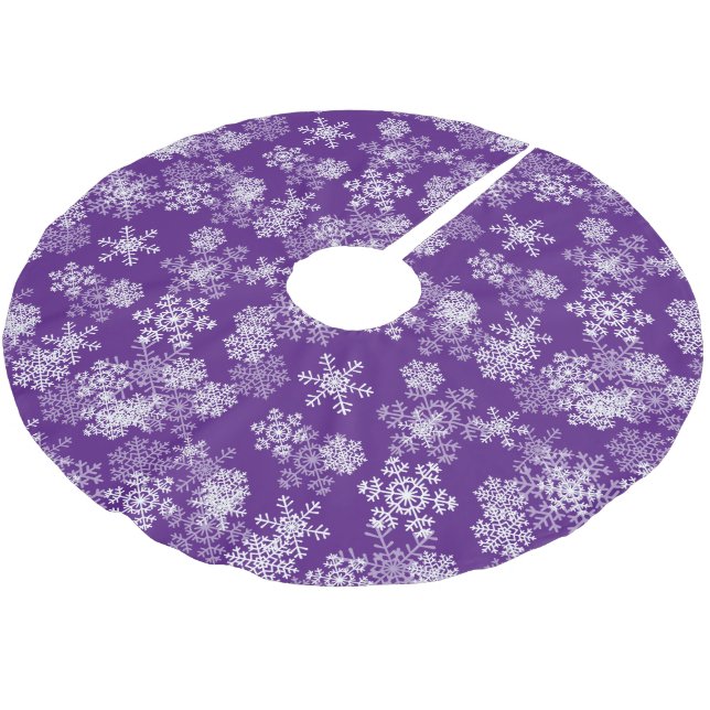 Tree Skirt-Snowflakes Brushed Polyester Tree Skirt (Angled)