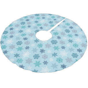 Tree SkirtMulticolored snowflake pattern – winter Brushed Polyester Tree Skirt
