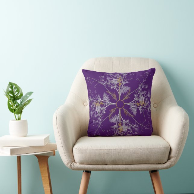 Tree Snowflake Purple Cushion (Chair)