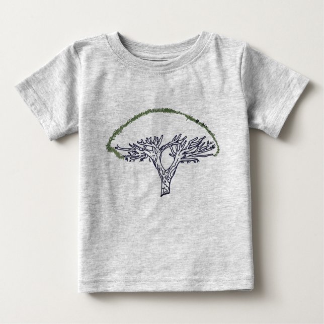 Tree, Socotra Dragon Tree Drawing Bodysuit (Front)
