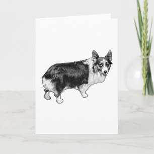 Tree-Spark Corgi Charm Card