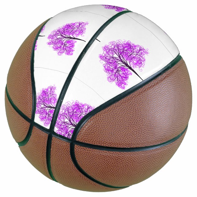 Tree Sports pattern custom personalise DIY project Basketball (Angled)