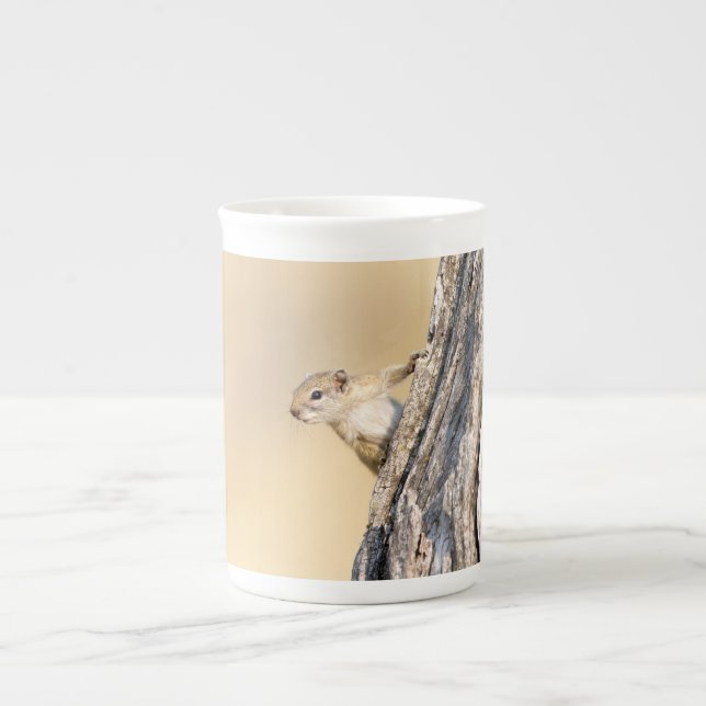 Tree squirrel bone china mug (Front)