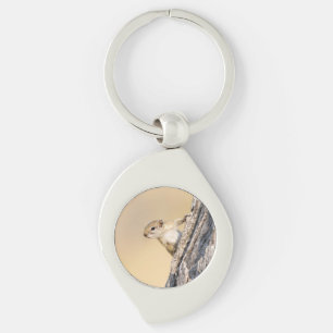 Tree squirrel key ring