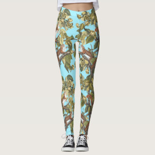Tree Squirrels Animal Print Squirrel Pattern Print Leggings