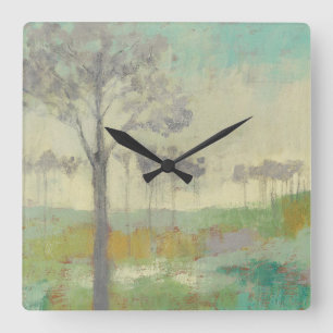 Tree Stand Square Wall Clock