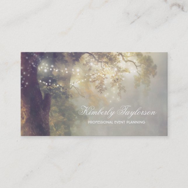 Tree String Lights | Event Planner | Entertaiment Business Card (Front)