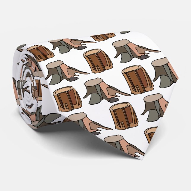Tree Stump Arborist Tree Surgeon Tie (Rolled)