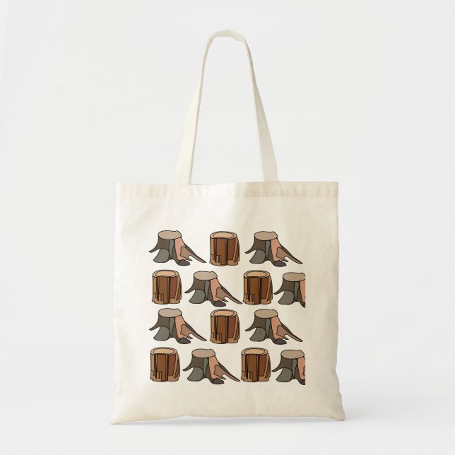 Tree Stump Arborist Tree Surgeon Tote Bag (Front)