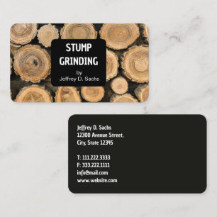 Tree Stump Grinding Business Card