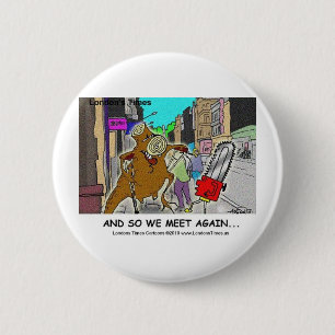 Tree Stump Vs Chainsaw Funny Mugs Cards Gifts 6 Cm Round Badge