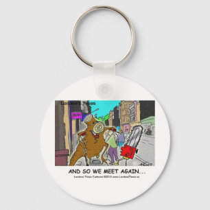 Tree Stump Vs Chainsaw Funny Mugs Cards Gifts Key Ring