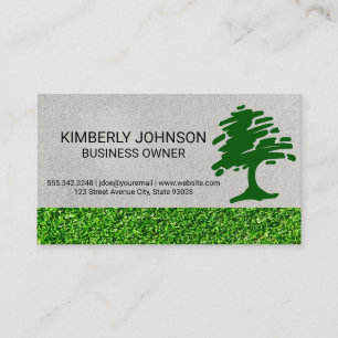 Tree Stylised Logo   Lawn Care Business Card
