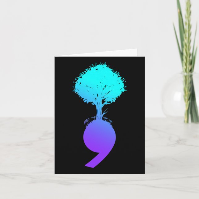 Tree Suicide Prevention Awareness  Card (Front)