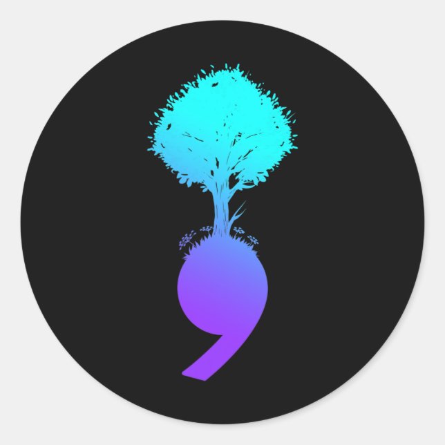 Tree Suicide Prevention Awareness  Classic Round Sticker (Front)