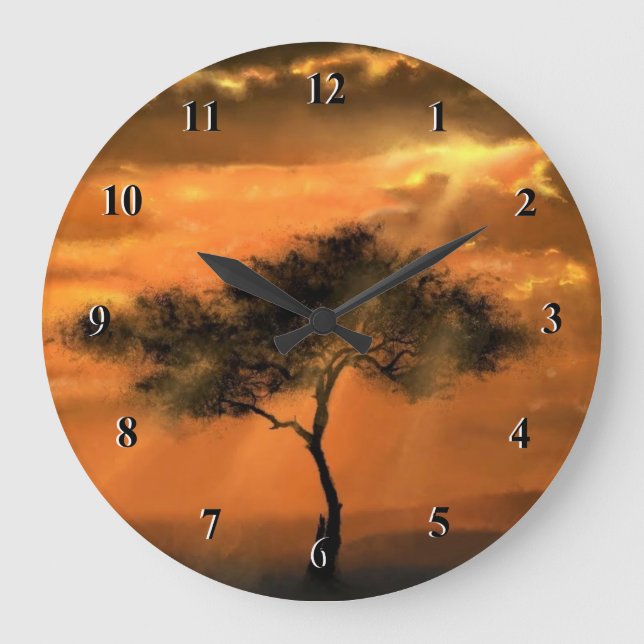 Tree Sunset Clock (Front)
