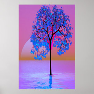Tree Sunset Poster