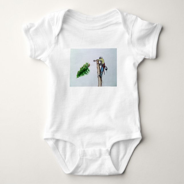 Tree Surgeon Arborist at work present Baby Bodysuit (Front)