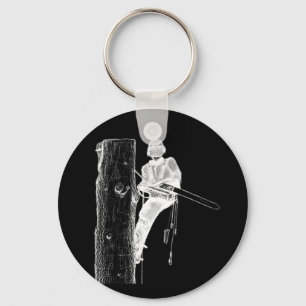 Tree Surgeon Arborist at work present Chainsaw Key Ring