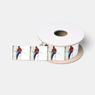 Tree Surgeon Arborist at work present Chainsaw Satin Ribbon