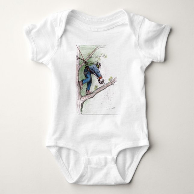 Tree Surgeon Arborist Baby Bodysuit (Front)