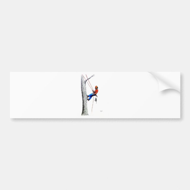 Tree Surgeon Arborist Bumper Sticker (Front)