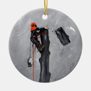 Tree Surgeon Arborist Ceramic Ornament