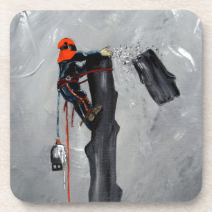Tree Surgeon Arborist christmas present Birthday Coaster