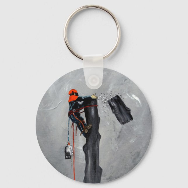 Tree Surgeon Arborist christmas present Birthday Key Ring (Front)