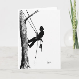 Tree Surgeon Arborist christmas present gift Holiday Card