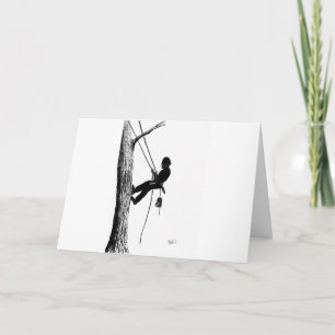 Tree Surgeon Arborist christmas present gift Holiday Card