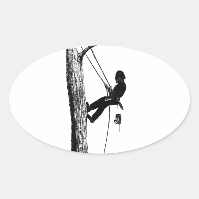 Tree Surgeon Arborist christmas present gift Oval Sticker (Front)