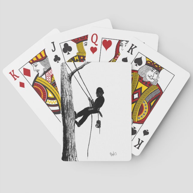 Tree Surgeon Arborist christmas present gift Playing Cards (Back)