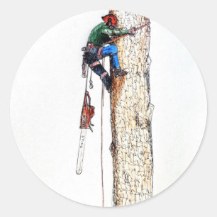 Tree Surgeon Arborist Classic Round Sticker