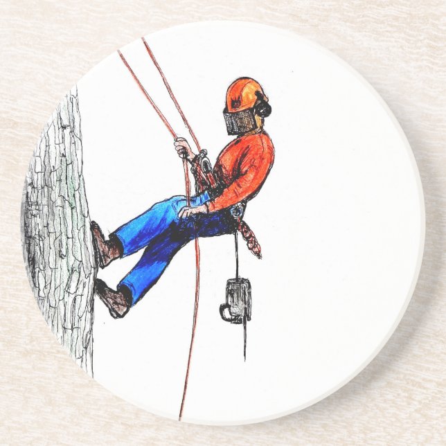 Tree Surgeon Arborist Coaster (Front)