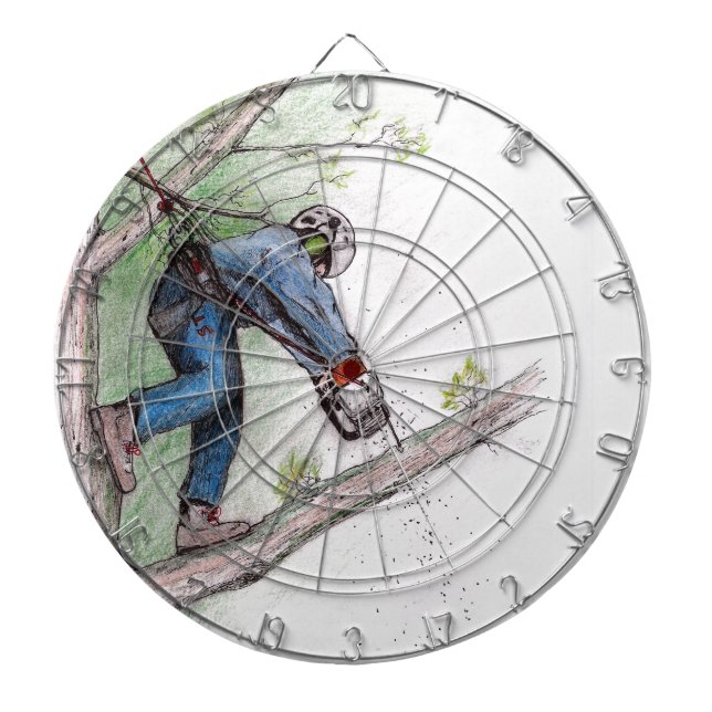 Tree Surgeon Arborist Dartboard (Front)