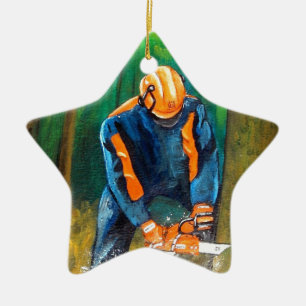 Tree Surgeon Arborist Forester Ceramic Tree Decoration