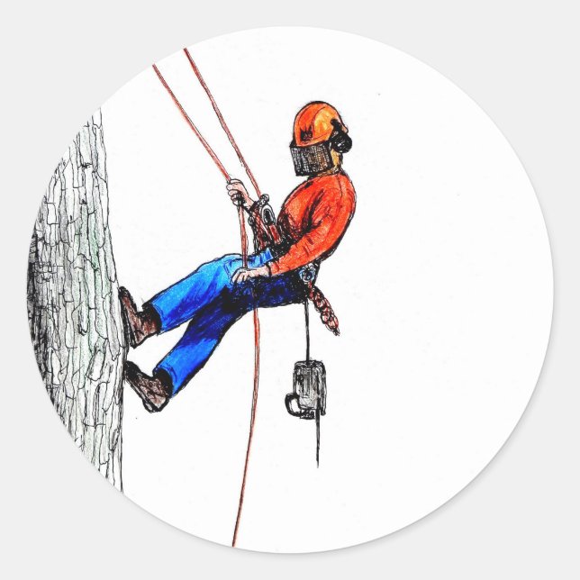 Tree Surgeon Arborist Forester Classic Round Sticker (Front)