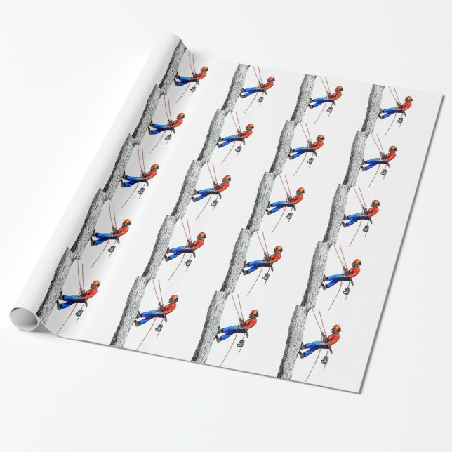 Tree Surgeon Arborist Forester Wrapping Paper (Unrolled)