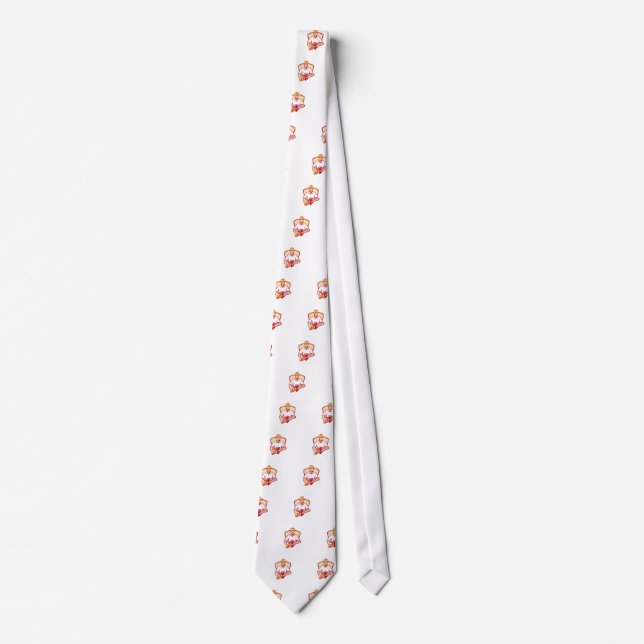 tree surgeon arborist gardener chainsaw tie (Front)