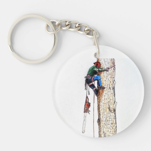 Tree Surgeon Arborist Key Ring (Front)