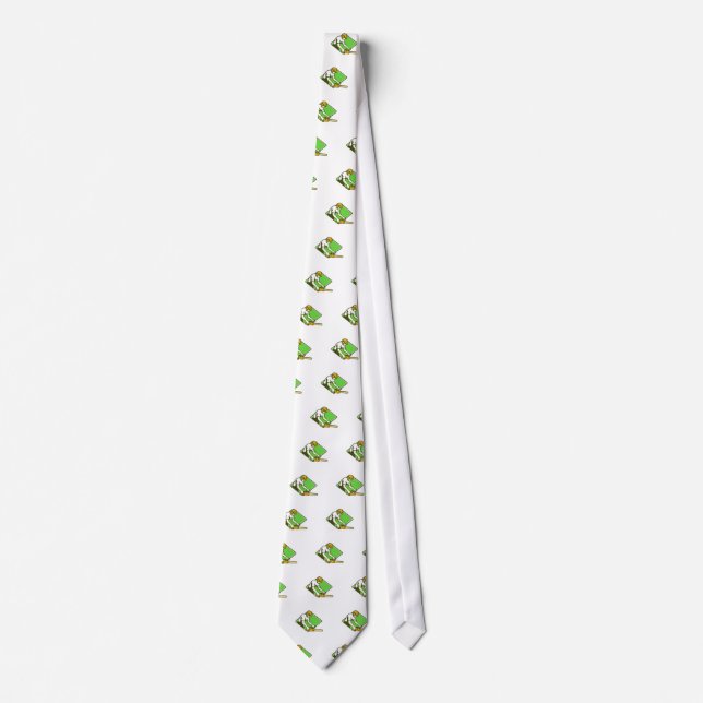 tree surgeon arborist lumberjack chainsaw tie (Front)