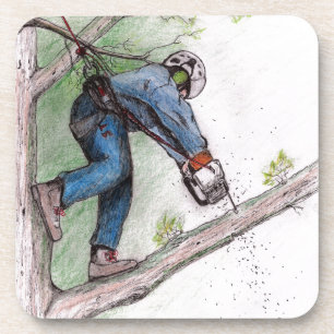 Tree Surgeon Arborist Lumberjack Coaster