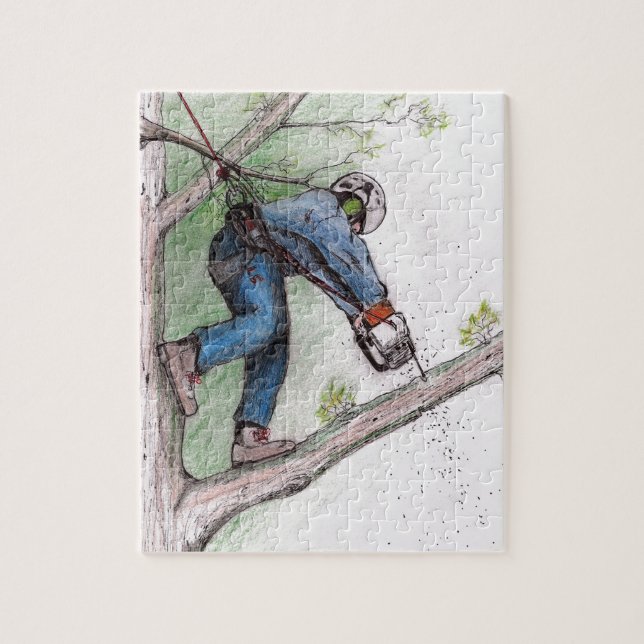 Tree Surgeon Arborist Lumberjack Jigsaw Puzzle (Vertical)