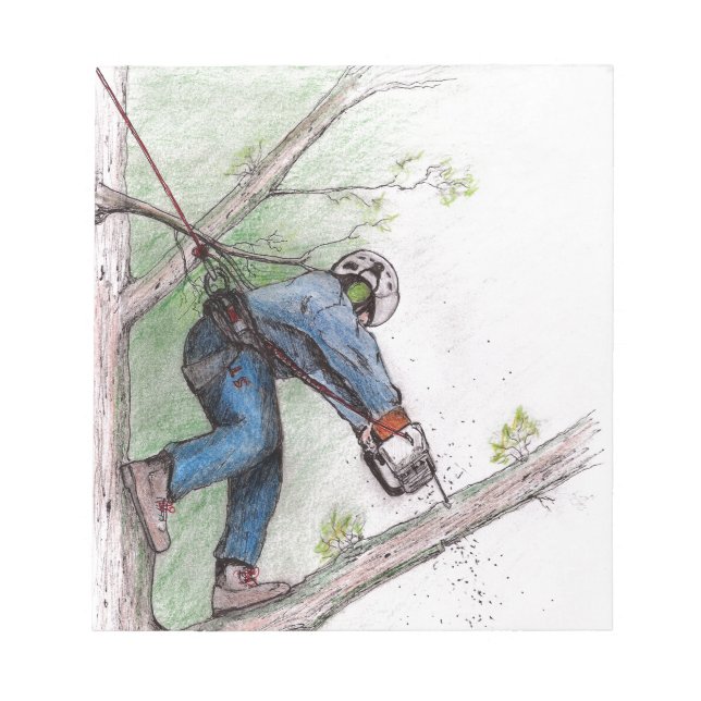 Tree Surgeon Arborist Lumberjack Notepad (Front)