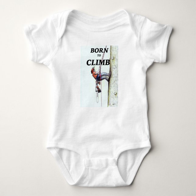 Tree Surgeon Arborist New Baby present gift Baby Bodysuit (Front)