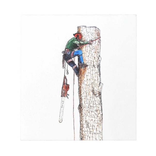 Tree Surgeon Arborist Notepad (Front)